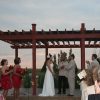 An outdoor wedding ceremony.